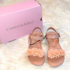 Christie & Jill Ava Pink Pale Floral Sandals